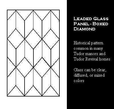 Tudor Window Leaded Glass panel - Boxed Diamond
